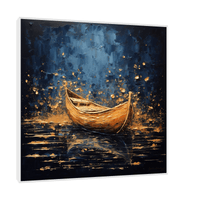 Golden boat - ArtDeco Canvas