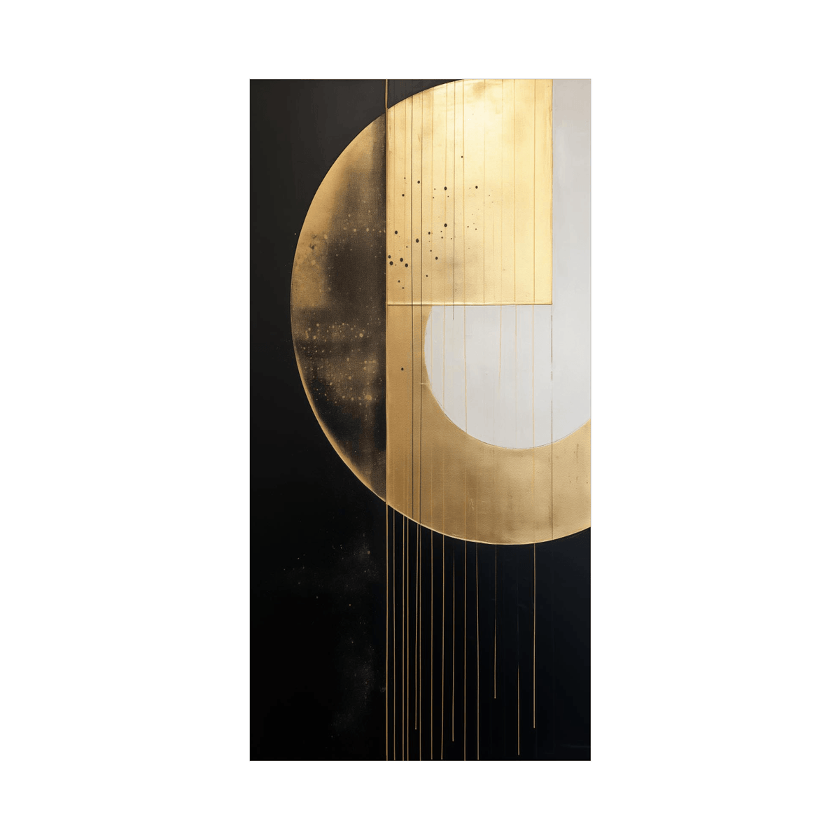 Golden celestial object flairs - ArtDeco Canvas