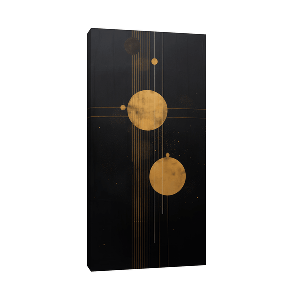 Golden circles - ArtDeco Canvas