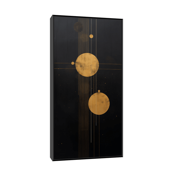 Golden circles - ArtDeco Canvas