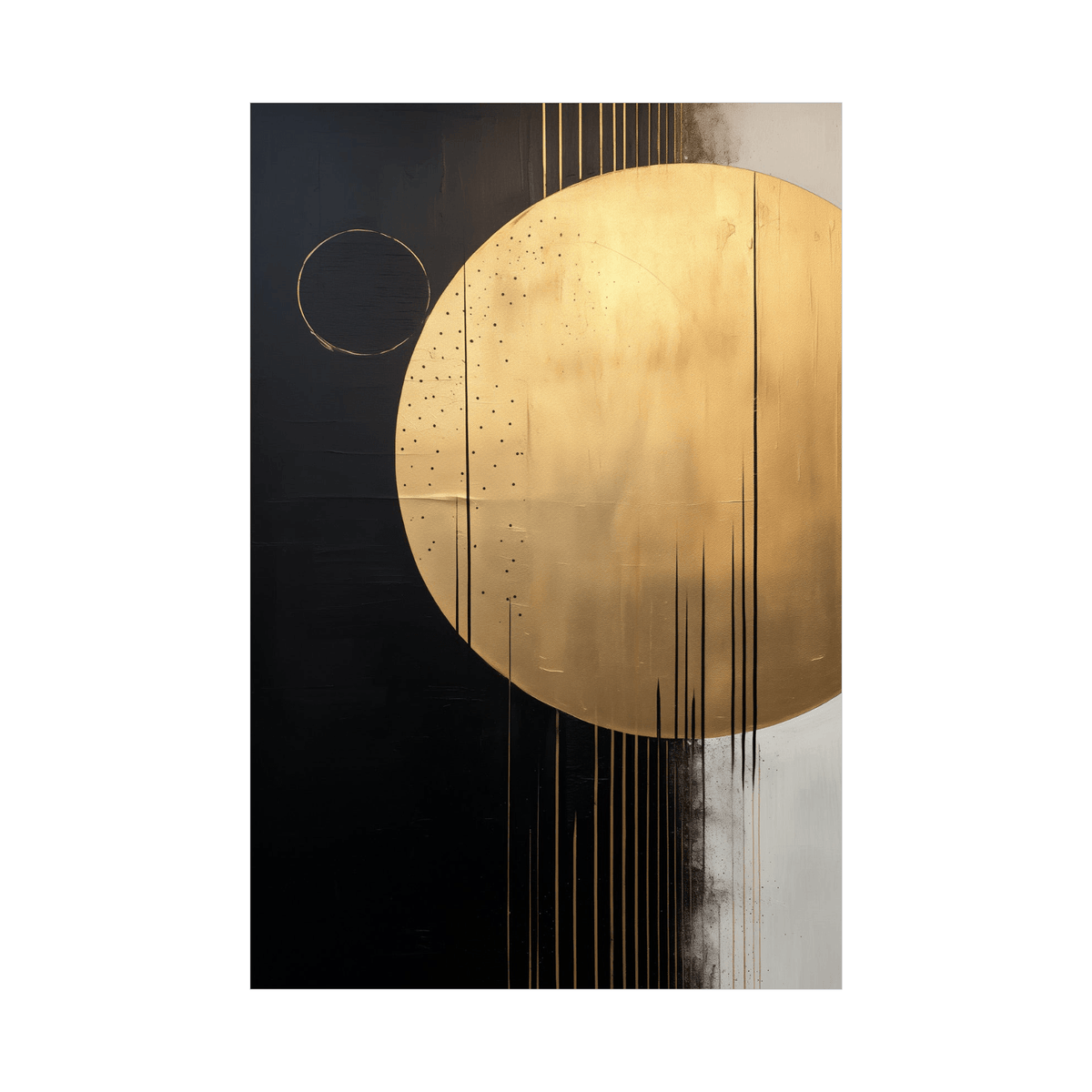 Golden disk ll - ArtDeco Canvas