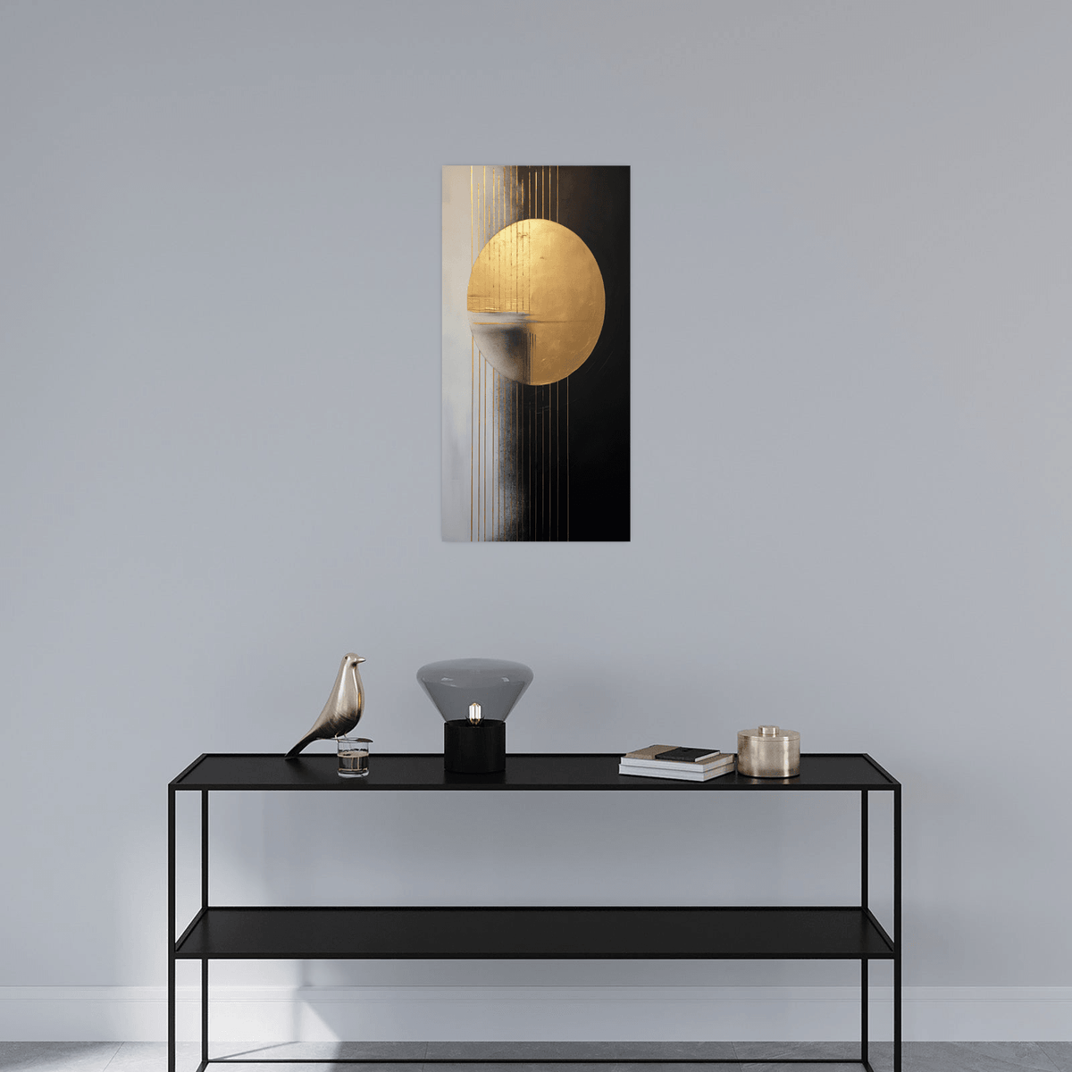 Golden disk object - ArtDeco Canvas