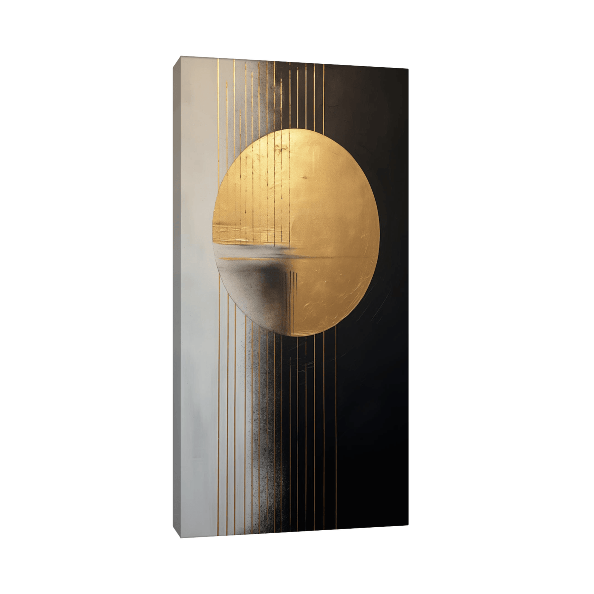 Golden disk object - ArtDeco Canvas