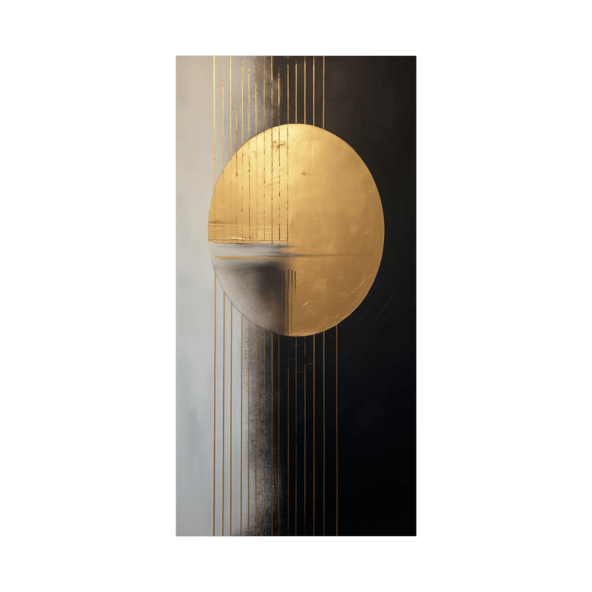 Golden disk object - ArtDeco Canvas