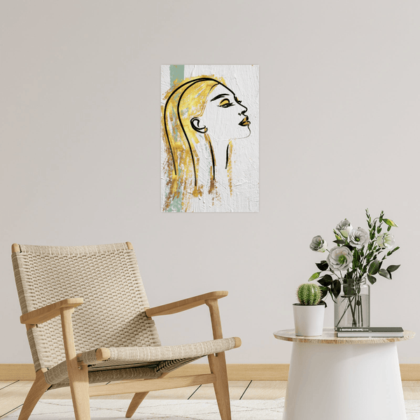 Golden portrait - ArtDeco Canvas