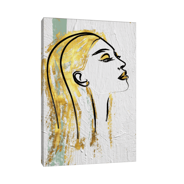 Golden portrait - ArtDeco Canvas