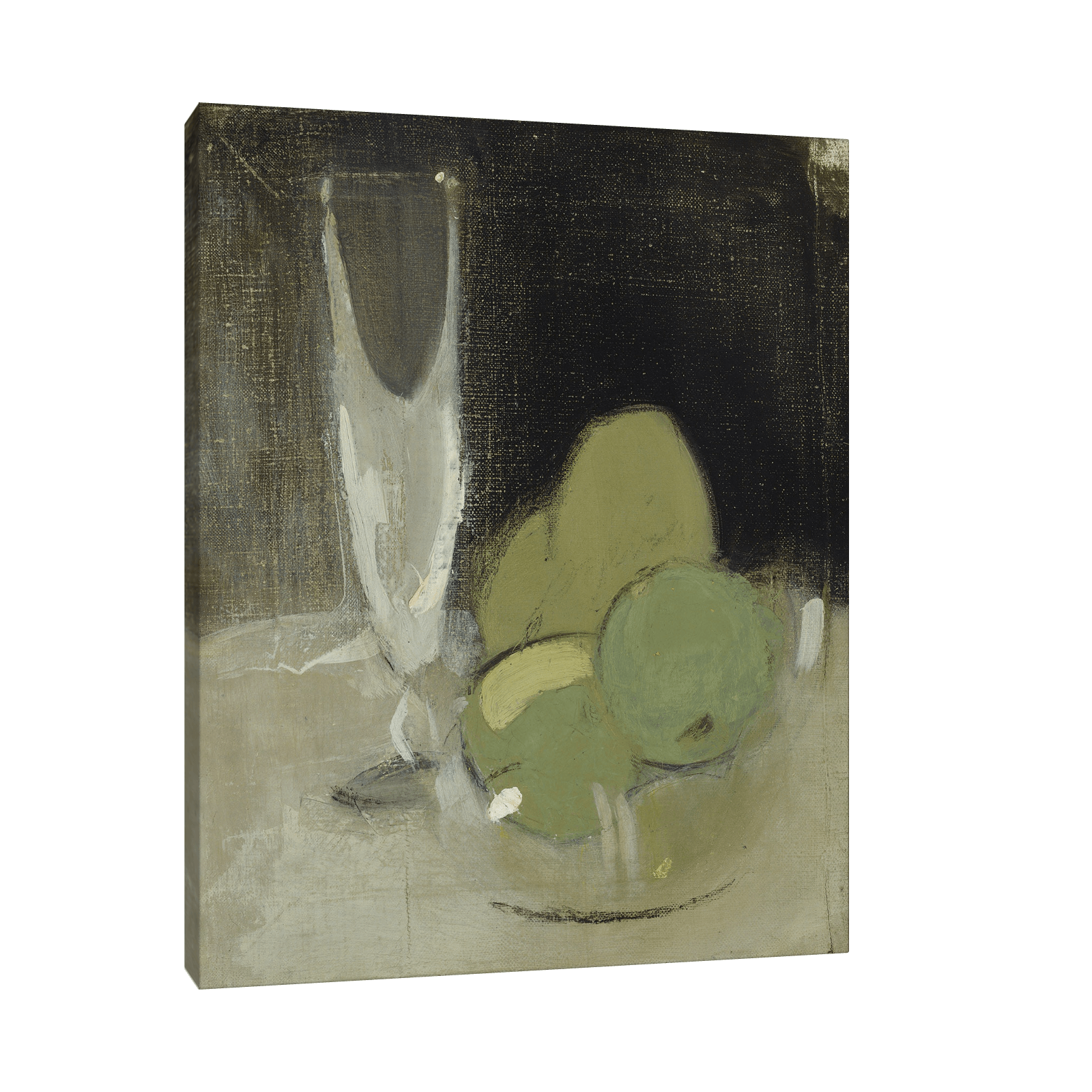 Green Apples And Champagne Glass, Helene Schjerfbeck - ArtDeco Canvas