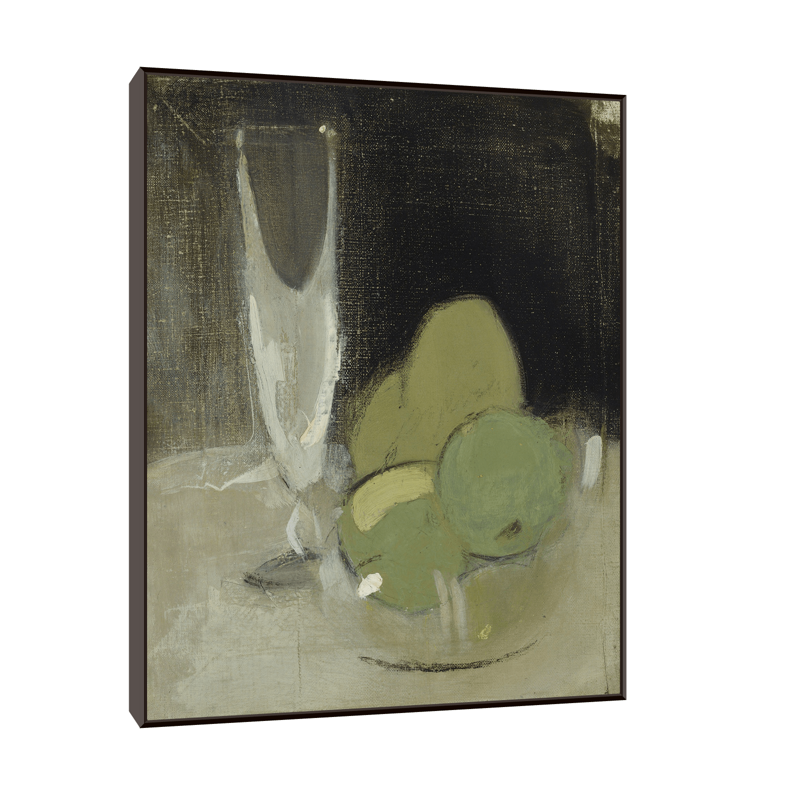 Green Apples And Champagne Glass, Helene Schjerfbeck - ArtDeco Canvas