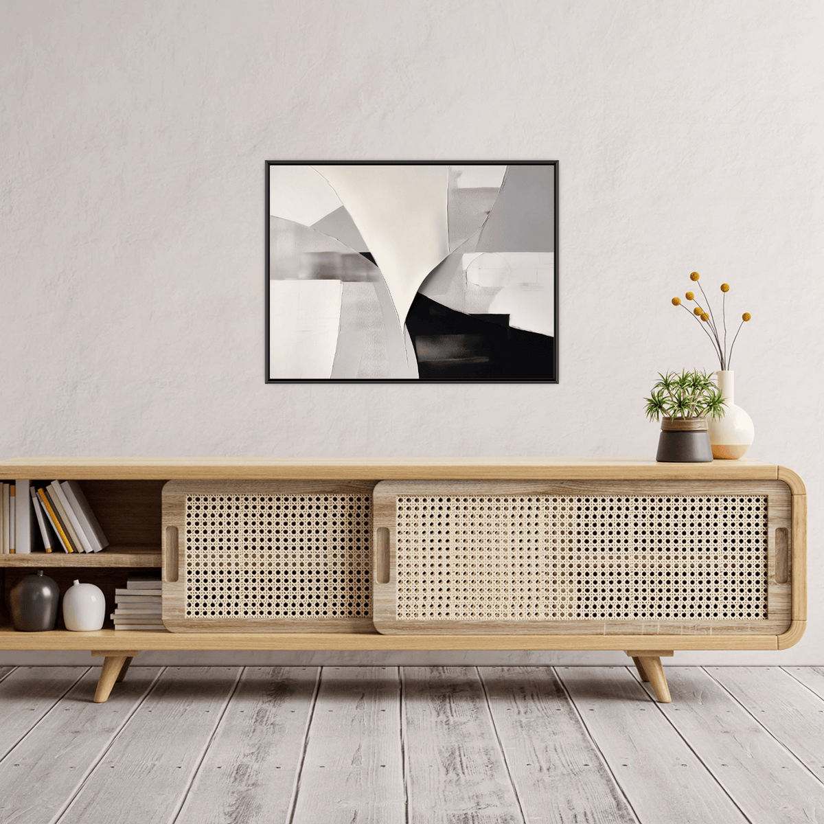 Grey geometry - ArtDeco Canvas