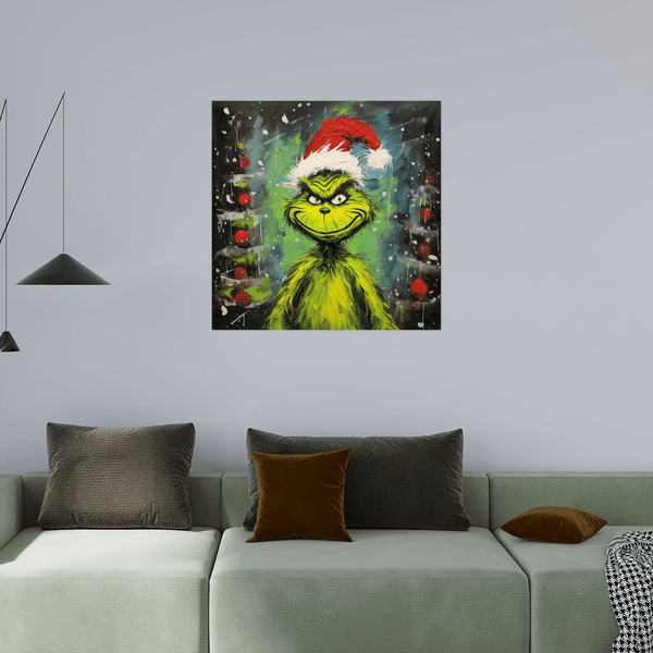 Grinch in Christmas spirit - ArtDeco Canvas