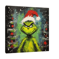 Grinch in Christmas spirit - ArtDeco Canvas