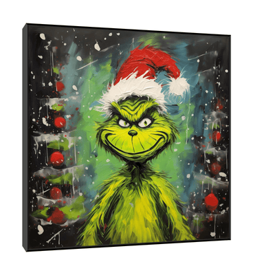 Grinch in Christmas spirit - ArtDeco Canvas