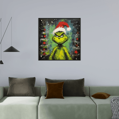 Grinch in Christmas spirit - ArtDeco Canvas
