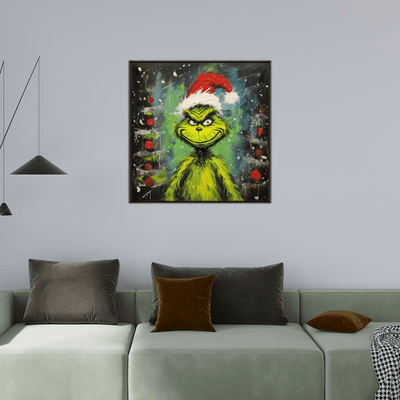 Grinch in Christmas spirit - ArtDeco Canvas
