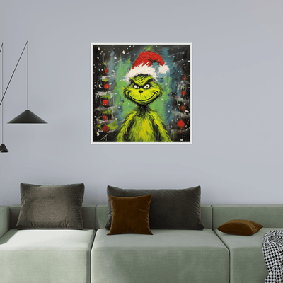 Grinch in Christmas spirit - ArtDeco Canvas