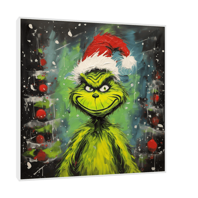 Grinch in Christmas spirit - ArtDeco Canvas