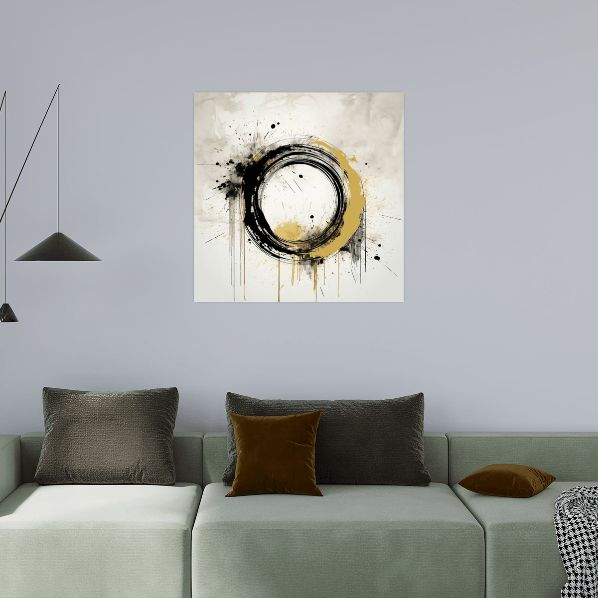 Grunge circle - ArtDeco Canvas