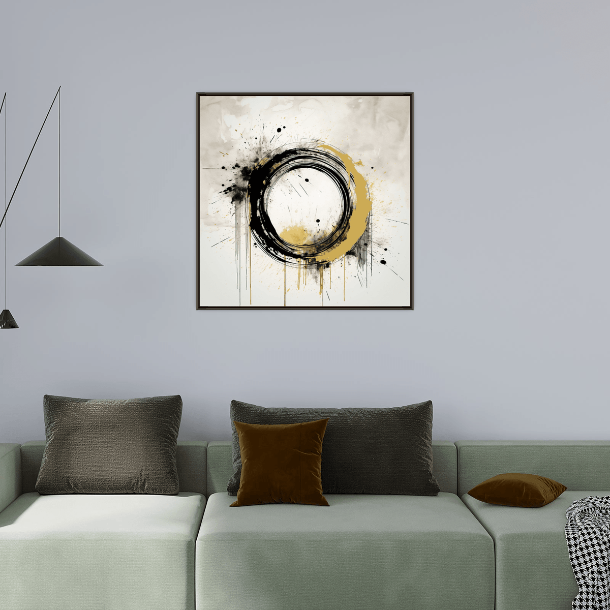 Grunge circle - ArtDeco Canvas