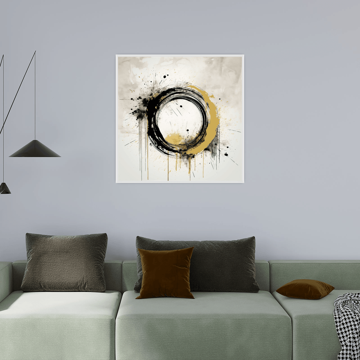 Grunge circle - ArtDeco Canvas