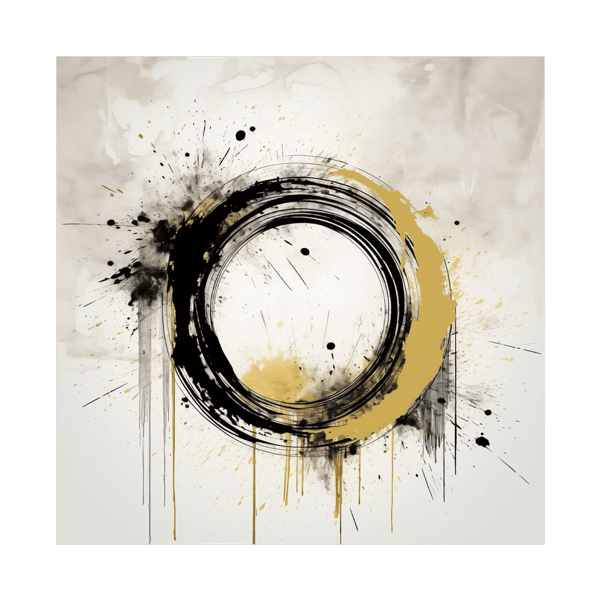 Grunge circle - ArtDeco Canvas