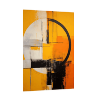 Grunge circle orange - ArtDeco Canvas