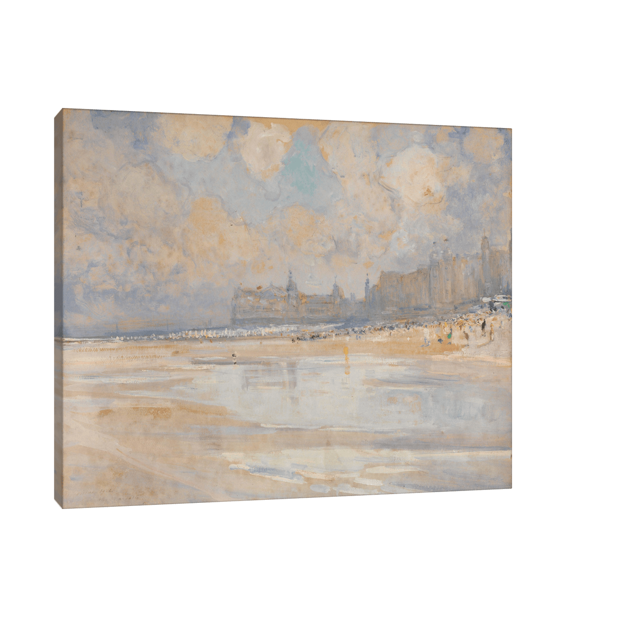 Het strand van Oostende, Alexander Marcette - ArtDeco Canvas