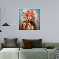 Indian girl - ArtDeco Canvas