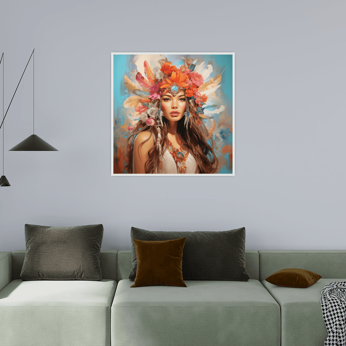 Indian girl - ArtDeco Canvas