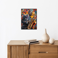 Jazz musician on saxophone - ArtDeco Canvas