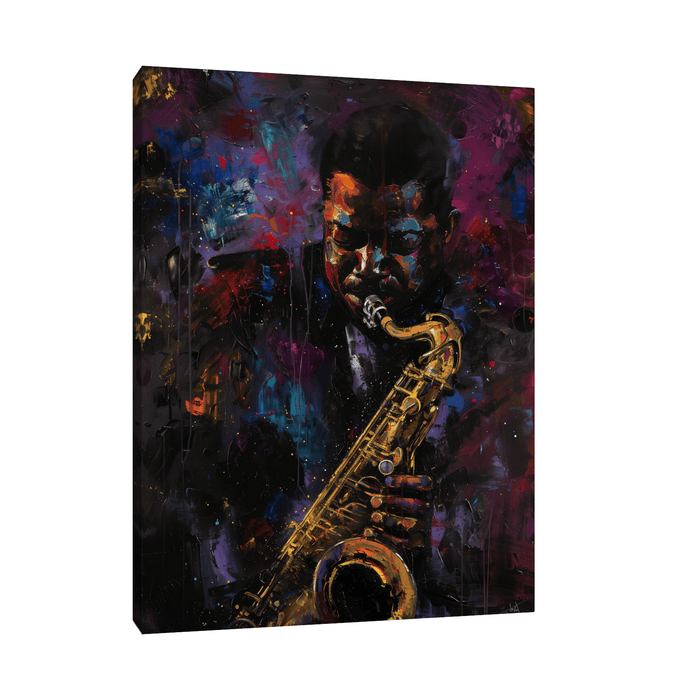 Jazz musician on saxophone ll - ArtDeco Canvas