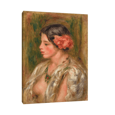Jeune femme à la rose, Pierre-Auguste Renoir - ArtDeco Canvas