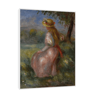 Jeune fille en rose, Pierre-Auguste Renoir - ArtDeco Canvas