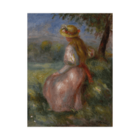 Jeune fille en rose, Pierre-Auguste Renoir - ArtDeco Canvas