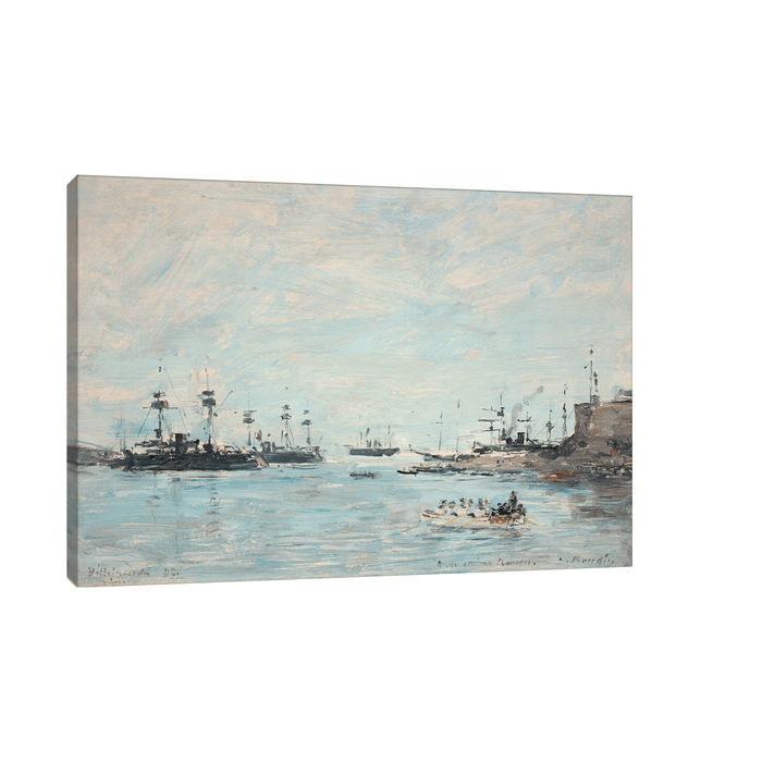 L’escadre devant Villefranche, Eugène Boudin - ArtDeco Canvas