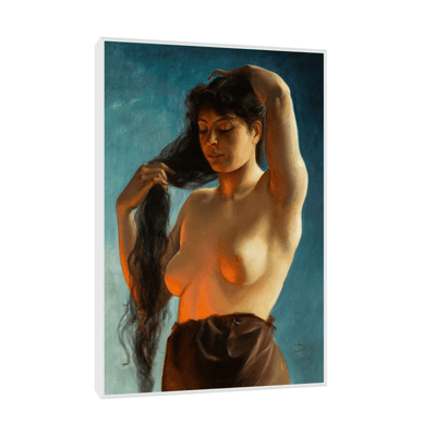 La belle aux cheveux noirs, Maxime Dastugue - ArtDeco Canvas