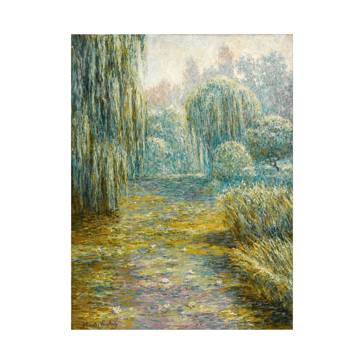 Le jardin à Giverny, Blanche Hoschedé-Monet - ArtDeco Canvas