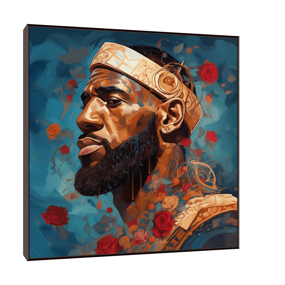 Lebron - The King in Africa - ArtDeco Canvas