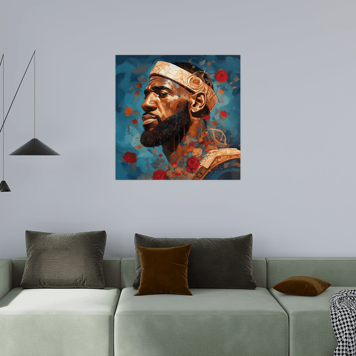 Lebron - The King in Africa - ArtDeco Canvas