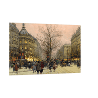 Les Grands Boulevards, Paris,Eugène Galien-Laloue - ArtDeco Canvas