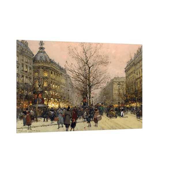 Les Grands Boulevards, Paris,Eugène Galien-Laloue - ArtDeco Canvas