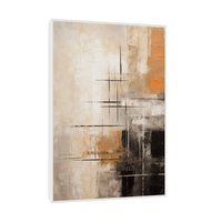 Linear pattern on the brown background - ArtDeco Canvas