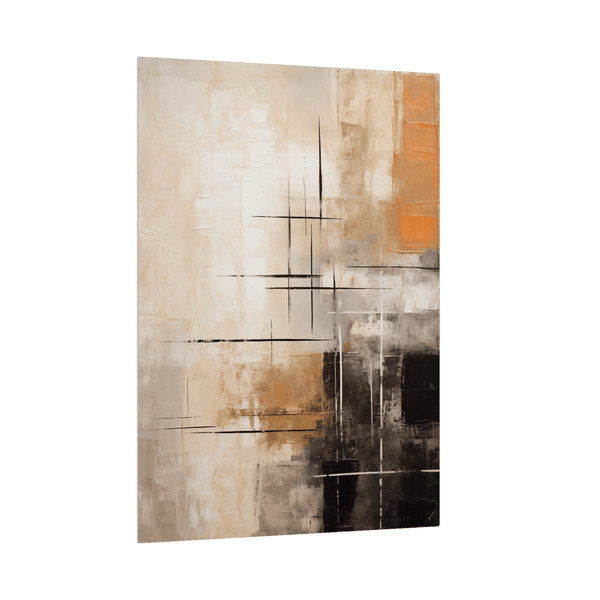 Linear pattern on the brown background - ArtDeco Canvas