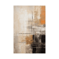 Linear pattern on the brown background - ArtDeco Canvas