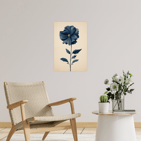 Lone blue flower - ArtDeco Canvas