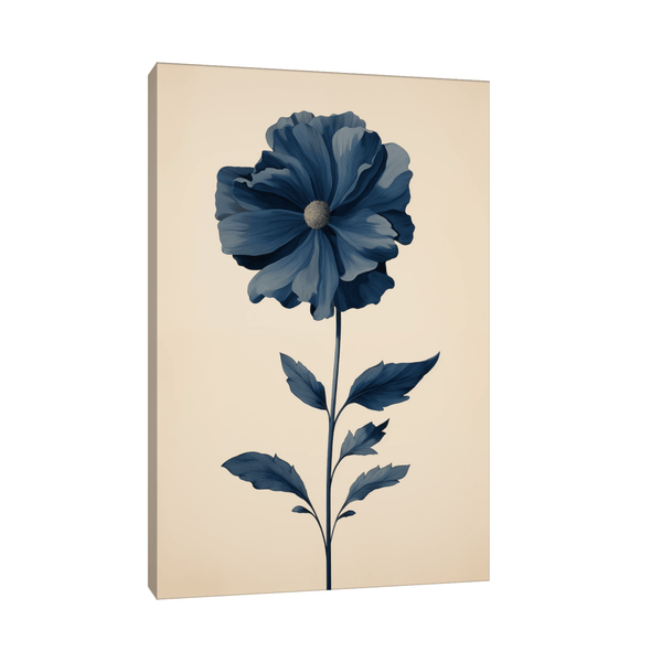 Lone blue flower - ArtDeco Canvas