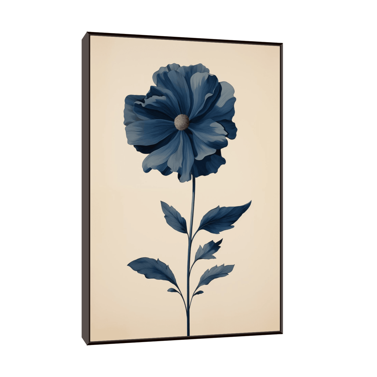 Lone blue flower - ArtDeco Canvas