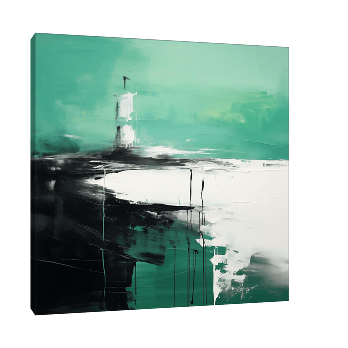 Lonely lighthouse toward the storm - ArtDeco Canvas