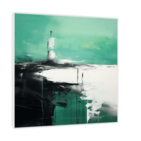 Lonely lighthouse toward the storm - ArtDeco Canvas