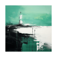 Lonely lighthouse toward the storm - ArtDeco Canvas