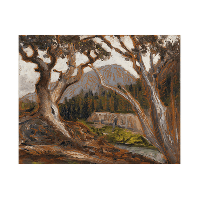 Long’s Peak from Loch Vale, Estes Park, Colorado, Grant Wood - ArtDeco Canvas